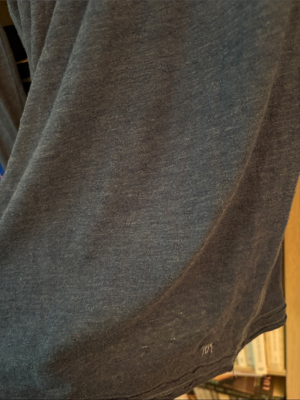 Abercrombie & Fitch Navy Long-Sleeve Smocked Empire Babydoll Top - Picture 3 of 3